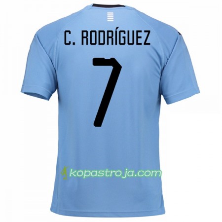 Billiga Fotbollströjor Uruguay C.Rodgrizuez 7 VM 2018 Hemma tröja